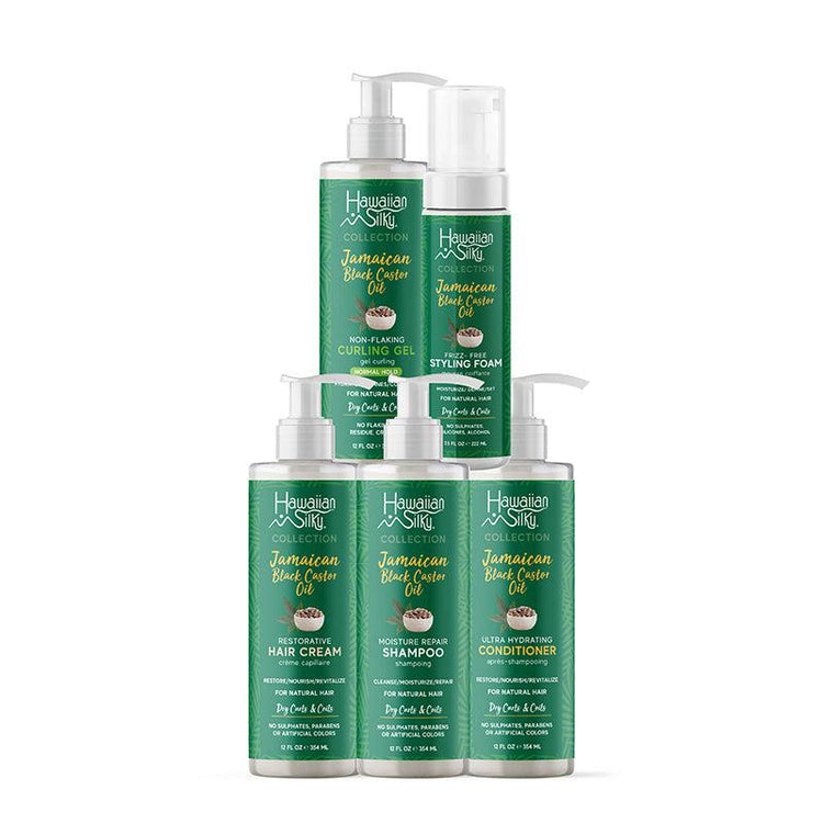 Hawaiian Silky Jamaican Black Castor Oil Style Bundle