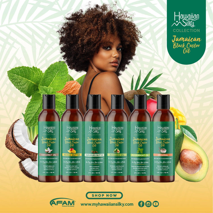 Hawaiian Silky Jamaican Black Castor Oil Hair, Skin, & Nails Bundle