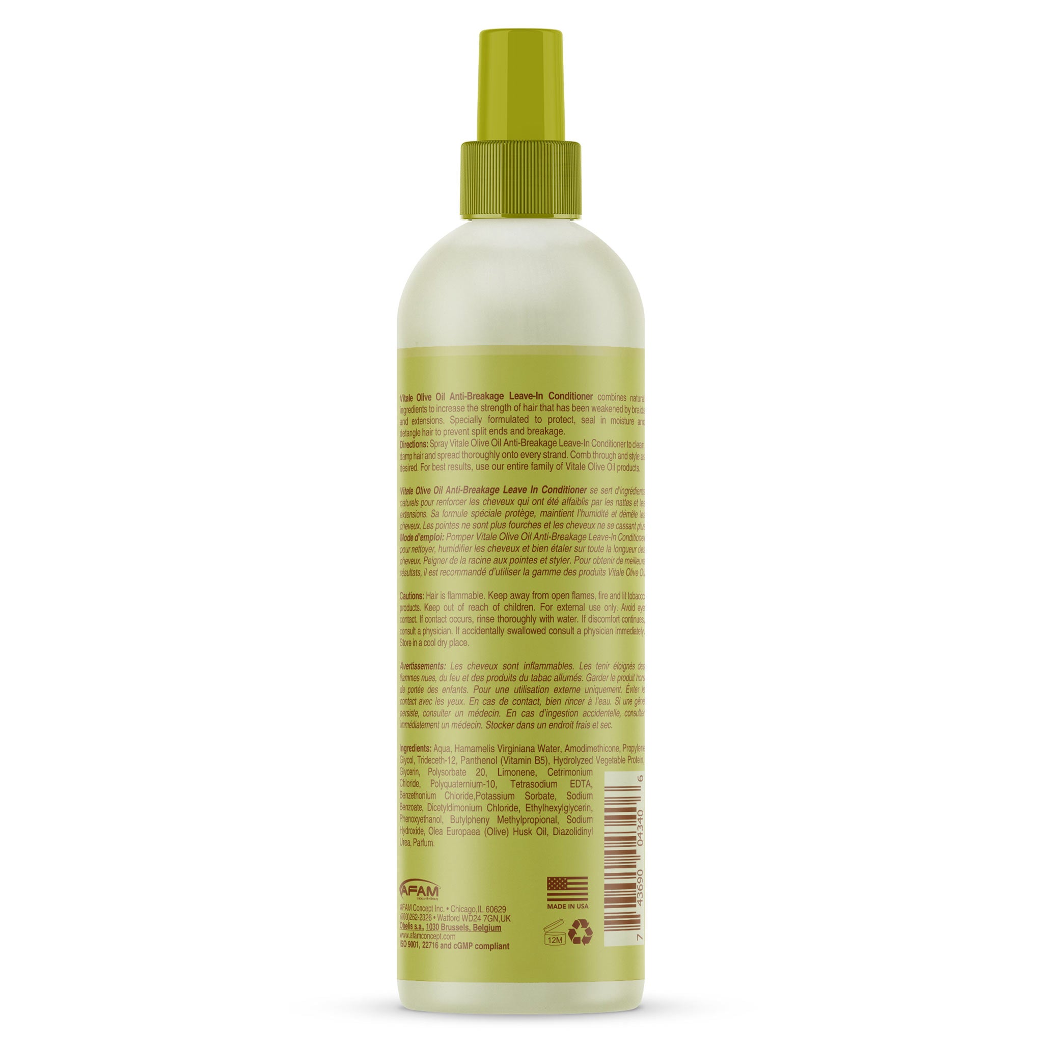 Vitale Olive Oil Anti-Breakage Leave-In Conditioner - Afam Concept Inc.