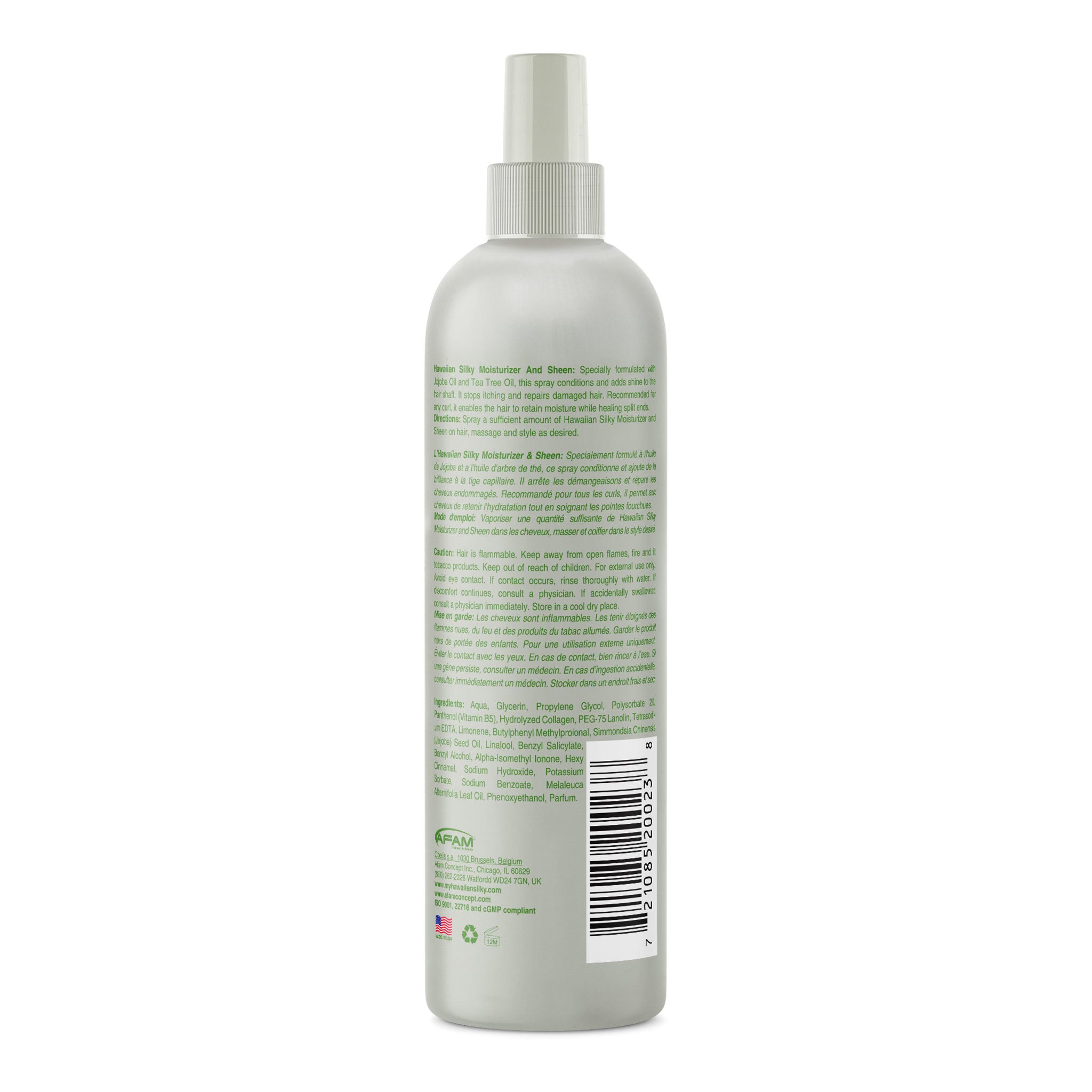 Hawaiian Silky Moisturizing & Sheen Spray 8oz Back