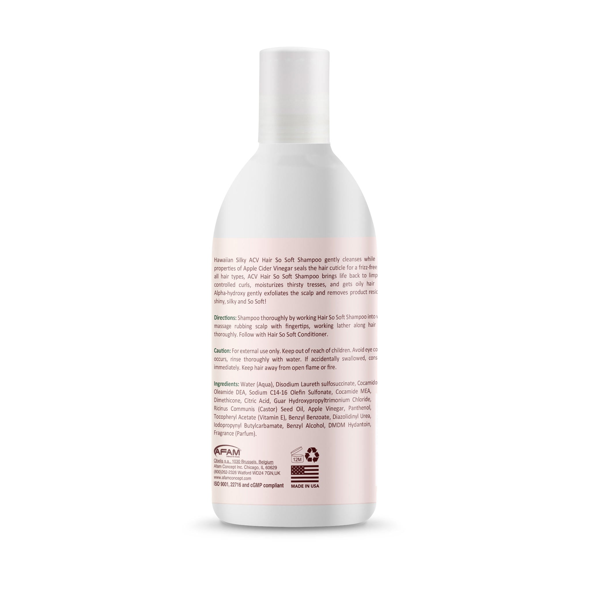 Hawaiian Silky Hair So Soft Apple Cider Vinegar Clarifying Shampoo - Afam Concept Inc.