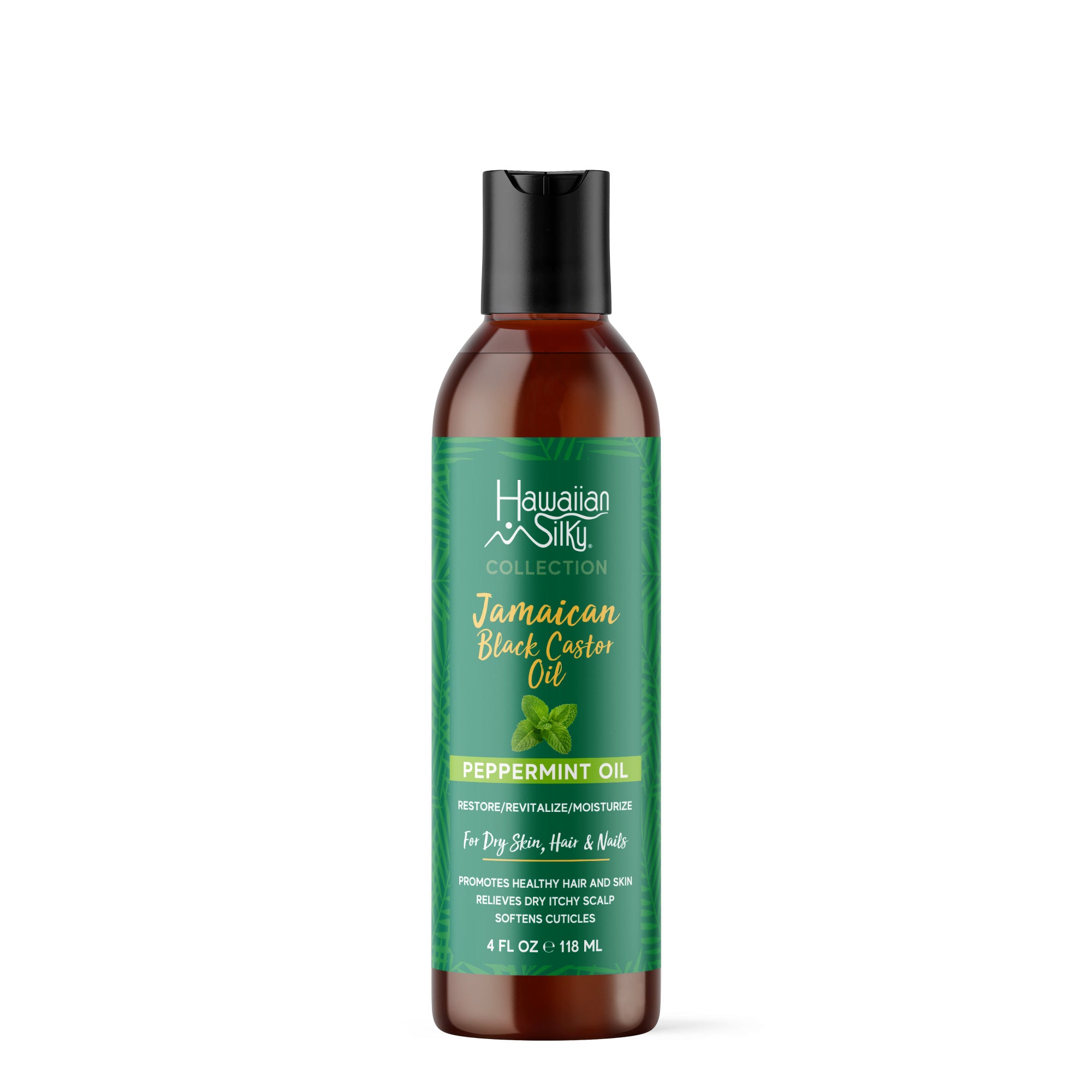 Hawaiian Silky Jamaican Black Castor Oil -  peppermint oil