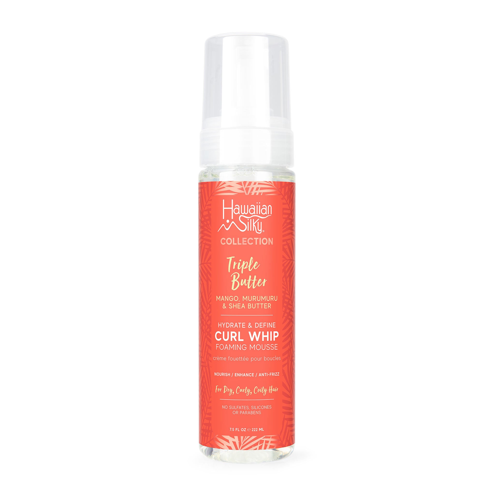 Hawaiian Silky Triple Butter Hydrate & Define Curl Whip Foaming Mousse Front