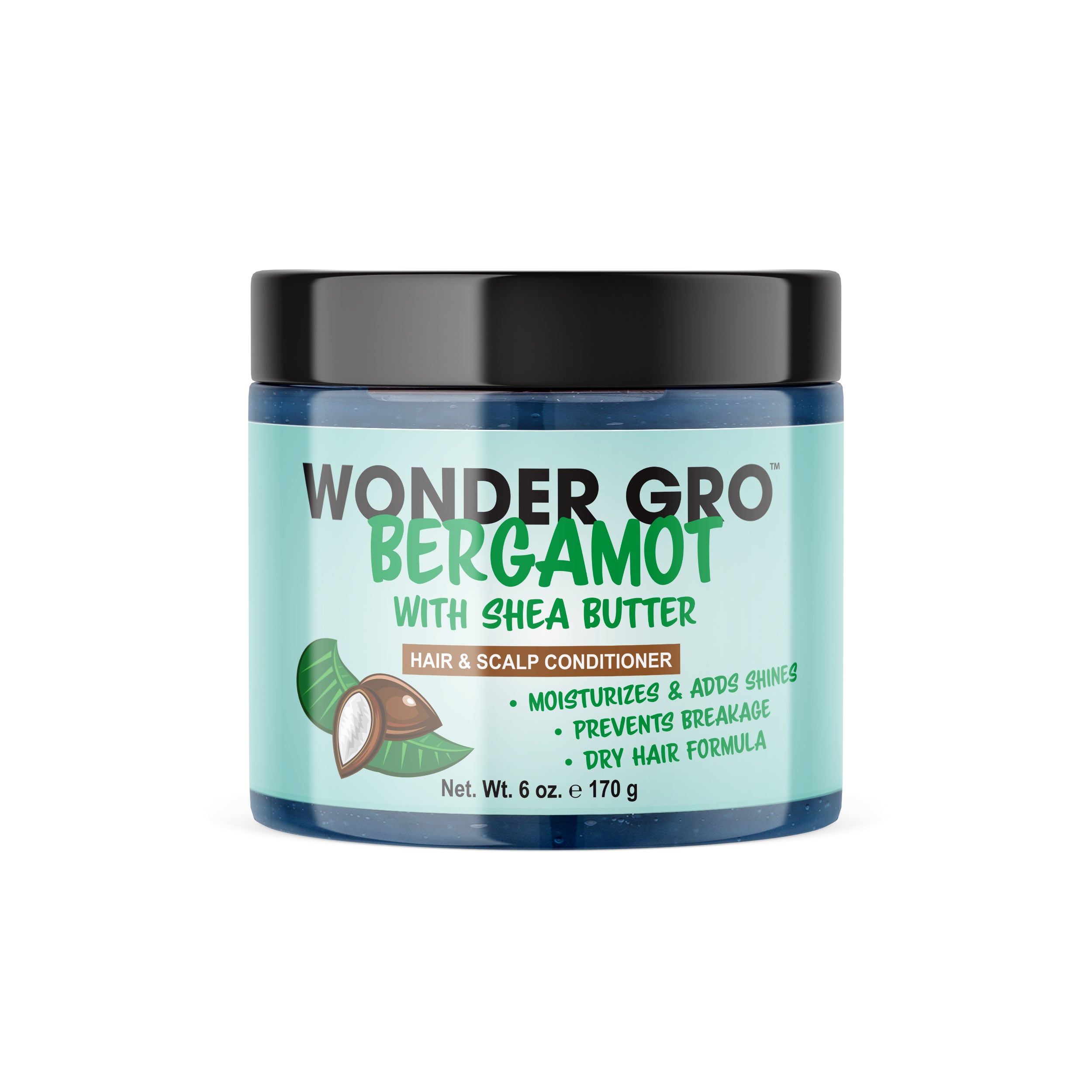 Wonder Gro Bergamot Hair & Scalp Conditioner with Shea Butter - Front