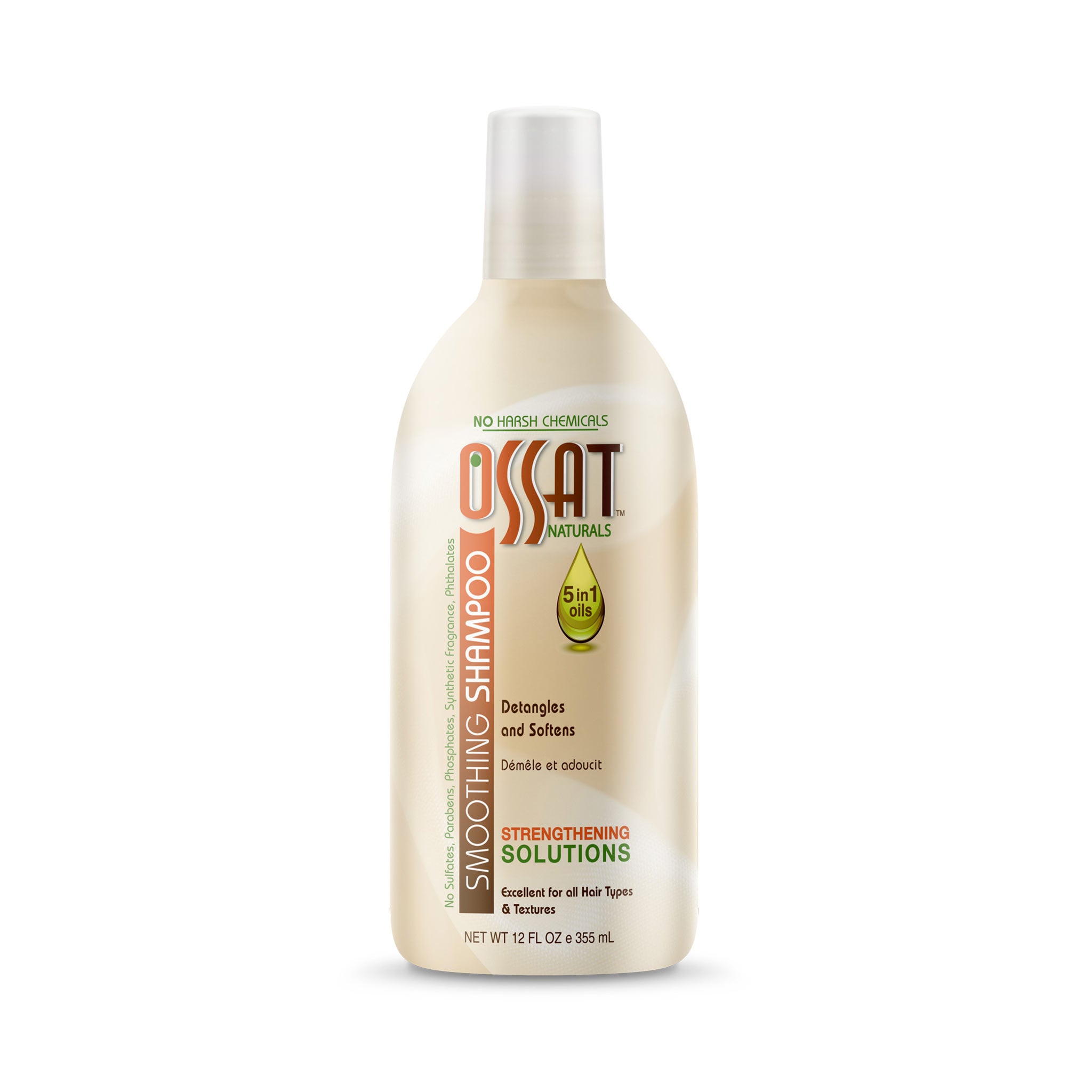 OSSAT Smoothing Shampoo 12oz Front