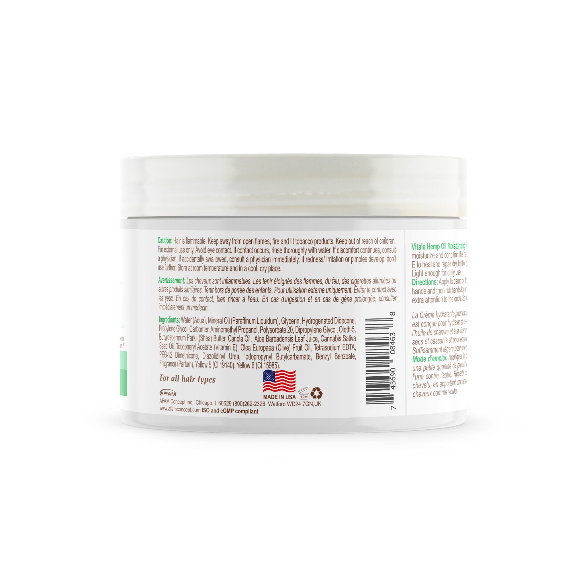 Vitale Moisturizing Cream Hemp Oil & Vitamin E